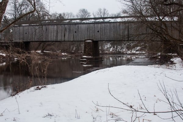 Where is Schofield Ford Covered Bridge in Tyler State Park, Pennsylvania.
