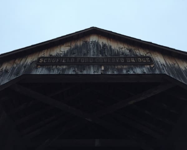 Twinning Covered Bridge in Tyler State Park.
