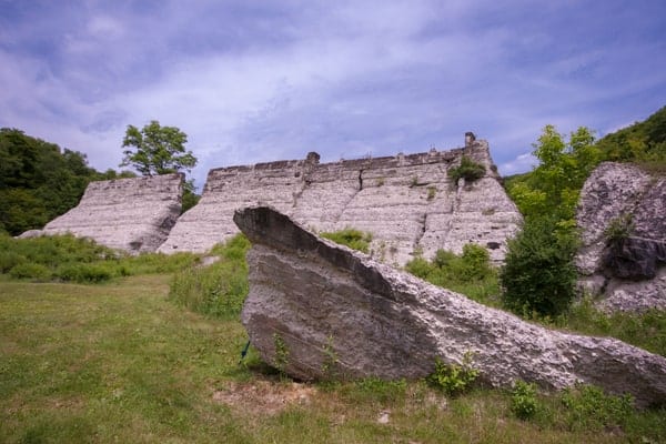 Ruïnes van Austin Dam bij Coudersport, Pennsylvania