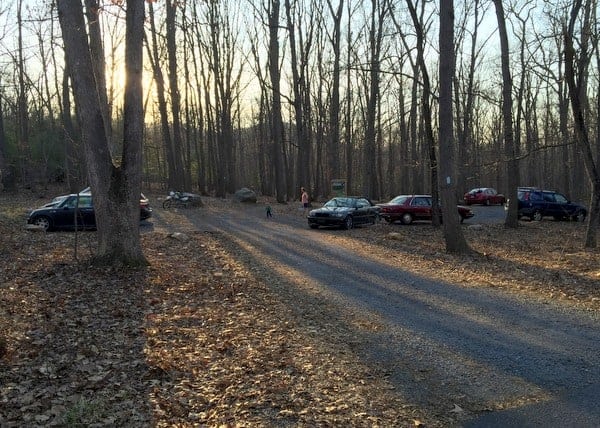 Where to park for the White Rocks Trail in Boiling Springs, Pennsylvania