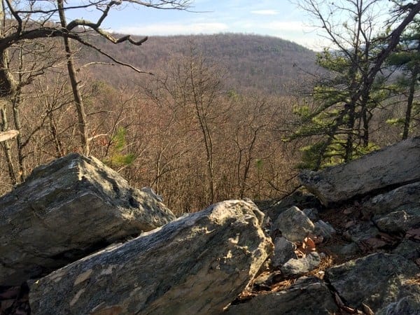 View from White Rocks on the Appalachian Trail in Boiling Springs, PA