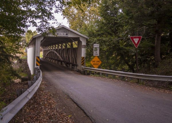 Visiting Banks Covered Bridge in Lawrence County, Pennsylvania
