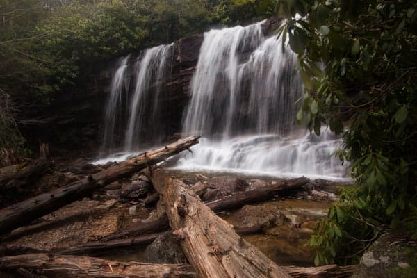 Cave Falls in Glen Onoko in the Pocono Mountains.