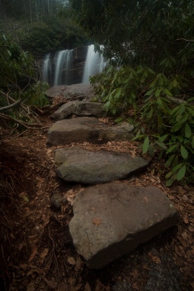 Waterfalls in Glen Onoko in Jim Thorpe, Pennsylvania
