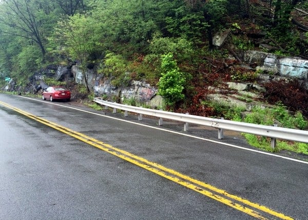 Parking for Falling Springs Falls in Luzerne County, Pennsylvania