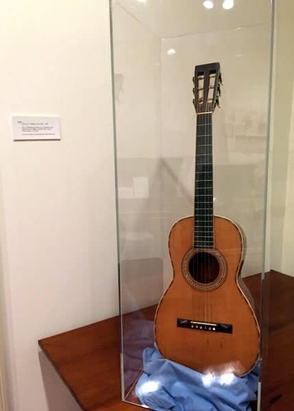 Martin guitar at the Moravian Historical Society Museum in Northampton County, Pennsylvania
