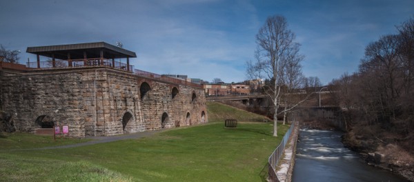 De Scranton Iron Furnaces in het centrum van Scranton, Pennsylvania