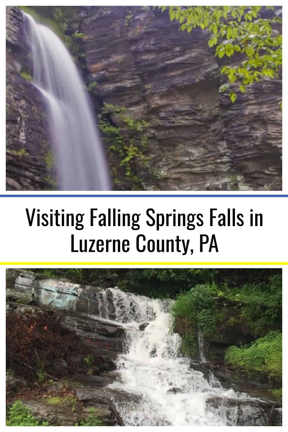 Pennsylvania Waterfalls Falling Springs Falls in Luzerne County, PA