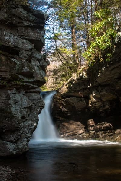 How to get to Rattlesnake Falls in northeastern Pennsylvania