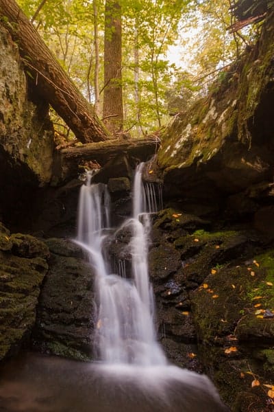 Waterfalls of the Hornbecks Trails in the Pocono Mountains.