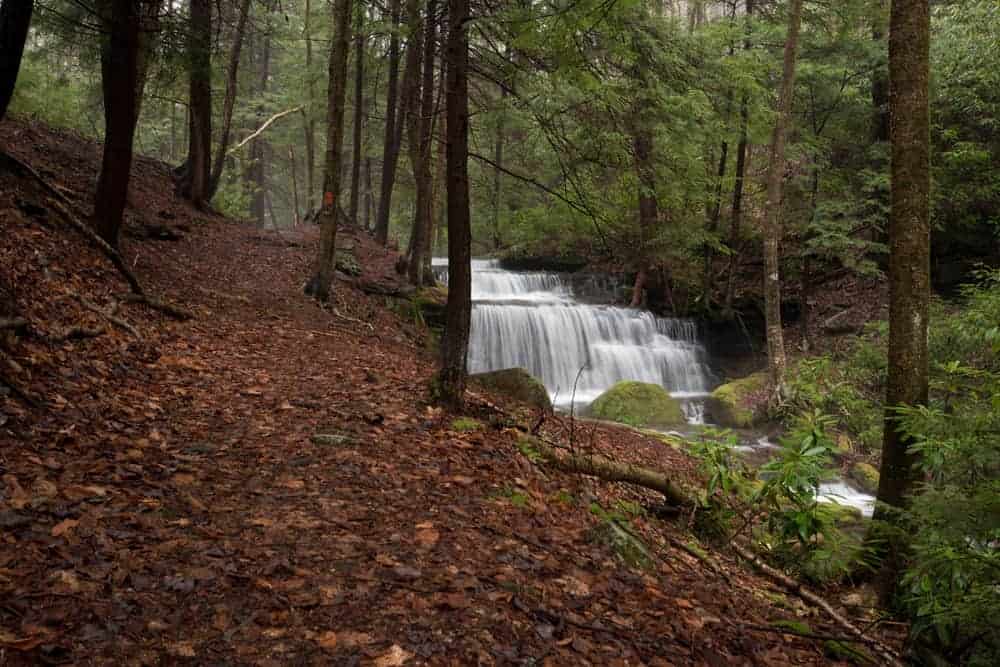 Waterfalls on the Chuck Keiper Trail in Sproul State Forest