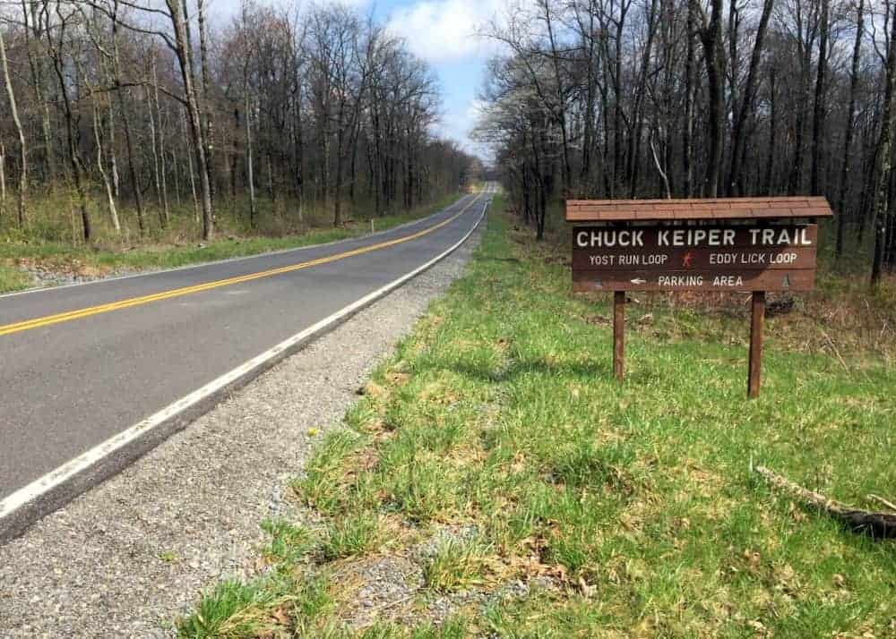 Where to park for the Chuck Keiper Trail and Yost Run Falls