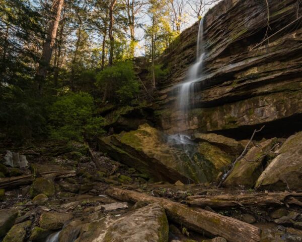 Alpha Falls in McConnells Mill State Park in Pennsylvania