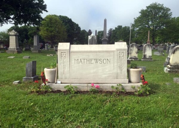Christy Mathewson's grave in Lewisburg, Pennsylvania.