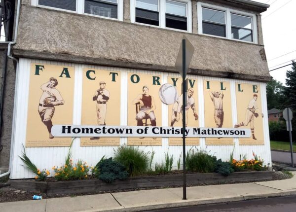 Christy Mathewson mural in Factoryville, Pennsylvania