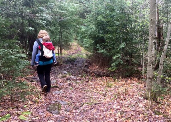 Hiking along the Mid State Trail to Sand Run Falls.