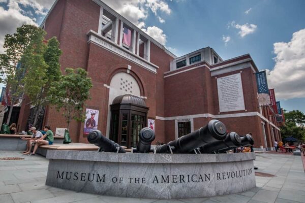 The exterior of the Museum of the American Revolution in Philadelphia, PA