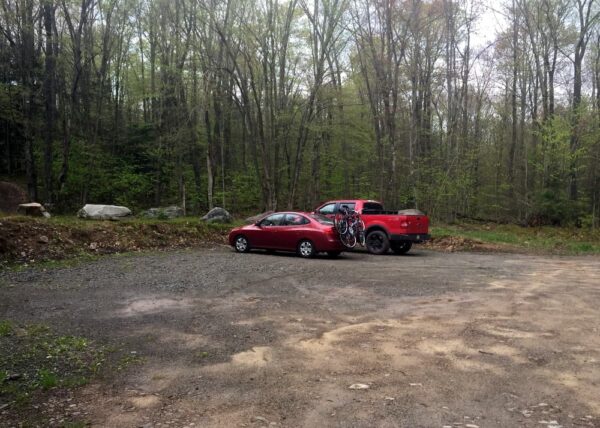 Parking for Sand Run Falls Trail.