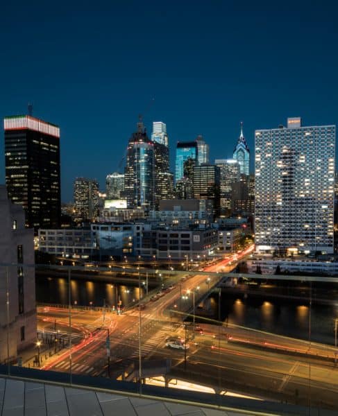 Cira Green view of Philly at night