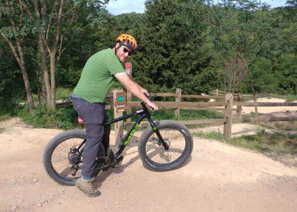 Mountain biking on the Allegrippis Trails at Raystown Lake in Pennsylvania