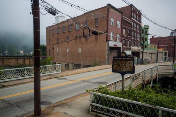 Downtown Brownsville on the National Road Heritage Corridor in PA