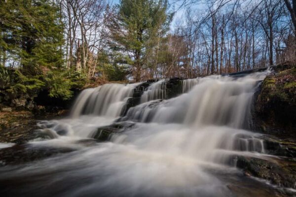 How to get to Choke Creek Falls in Pinchot State Forest, Lackawanna County, Pennsylvania