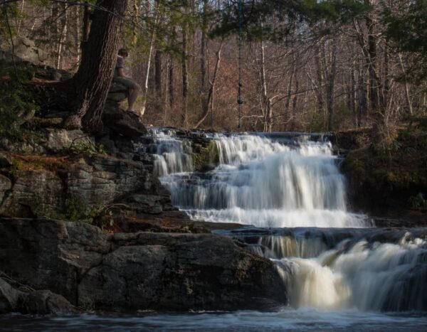 Choke Creek Falls in southern Lackawanna County, Pennsylvania