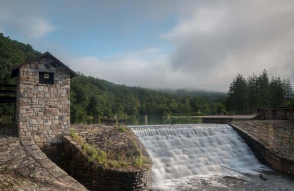 The spillway at Greenwood Furnace State Park