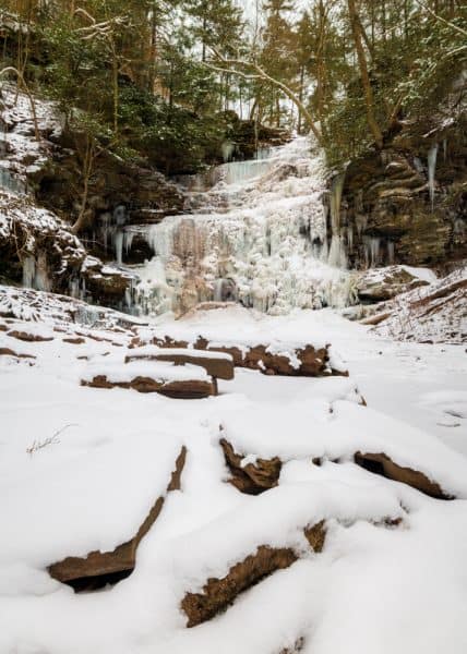 Frozen Ganoga Falls at Ricketts Glen State Park