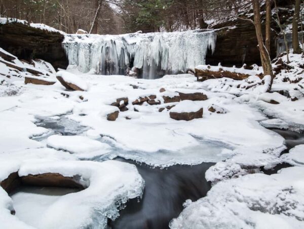 Winter on the Falls Trail at Ricketts Glen State Park