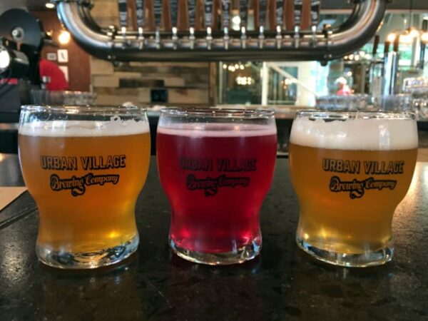 Beer Samplers at Urban Village Brewing Company in Philadelphia, Pennsylvania