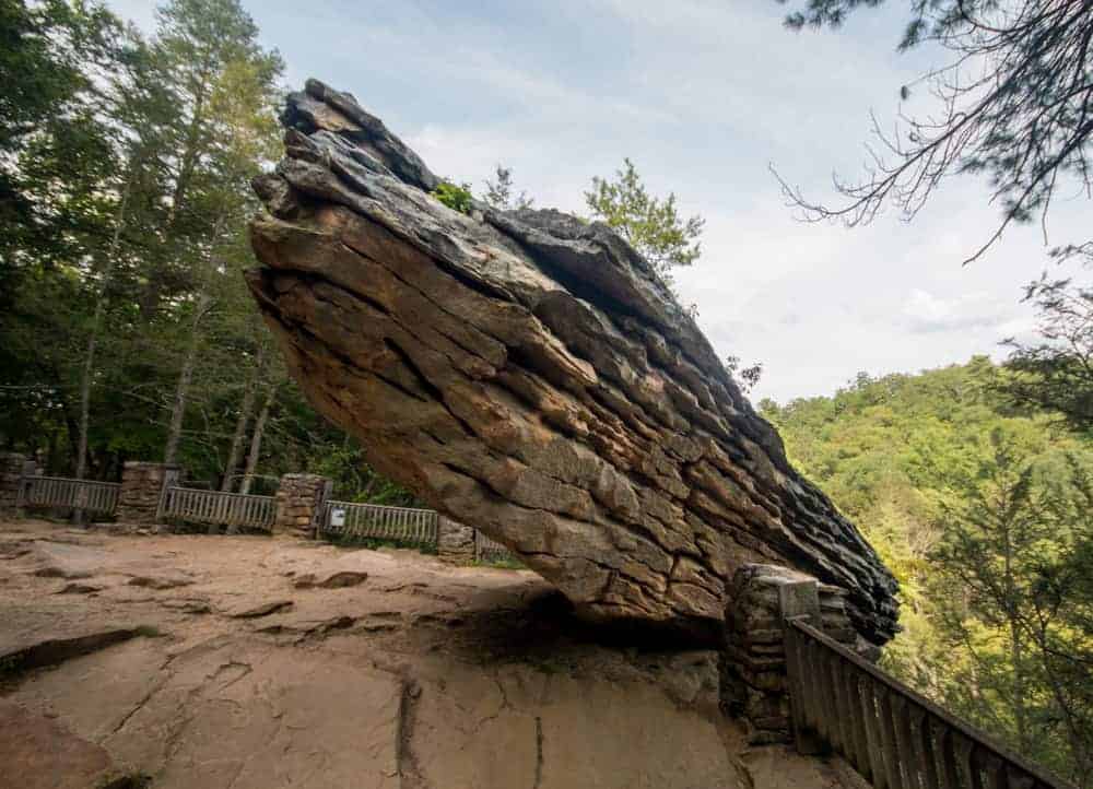 Balanced Rock in Trough Creek State Park in Huntingdon County, Pennsylvania