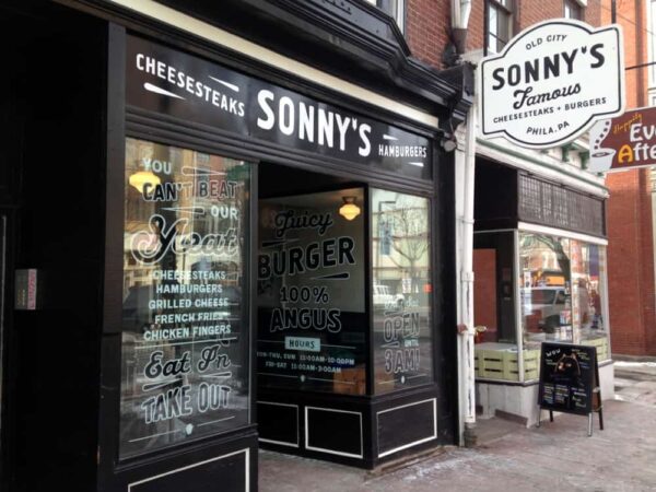 Exterior of Sonny's Famous Cheesesteaks in Philly
