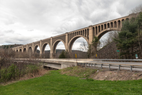 The Tunkhannock Viaduct as seen from the small park just south of Nicholson PA