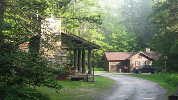 Cabins at Kooser State Park.