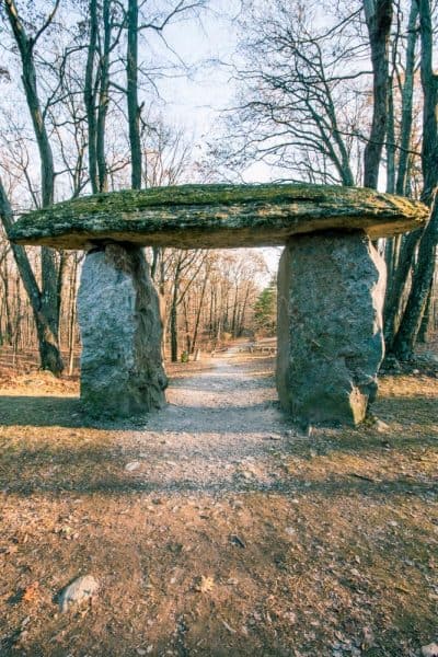 Stone Gateway at Columcille Megalith Park in the Lehigh Valley