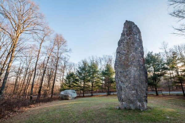 Hiking at Columcille Megalith Park near the Poconos