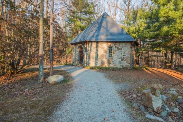 Saint Columba Chapel at Columcille Megalith Park in Bangor, PA