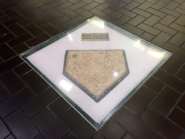 Forbes Field home plate in Posvar Hall in Pittsburgh, Pennsylvania