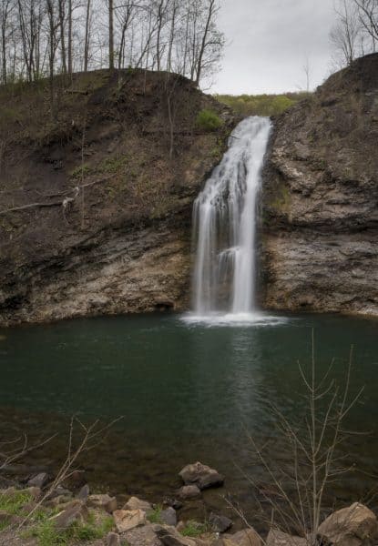 Springtime at Hinkston Run Waterfall near Johnstown, Pennsylvania