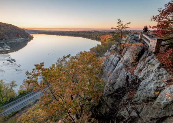 Viewing areas at Chickies Rock Overlook in Lancaster County, PA