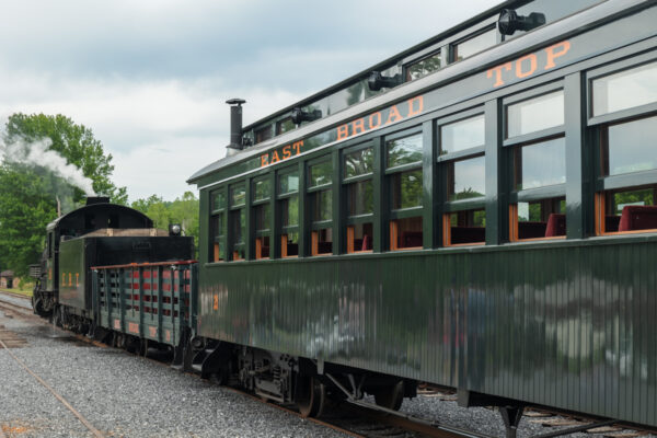 The East Broad Top Railroad sits in the station waiting for its next excursion.