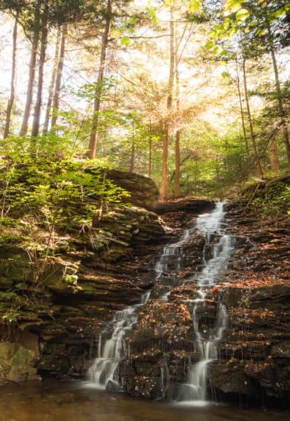 Ketchum Falls in Loyalsock State Forest in Pennsylvania