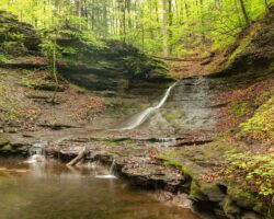 Hiking to Washboard Falls at Camp Guyasuta near Pittsburgh