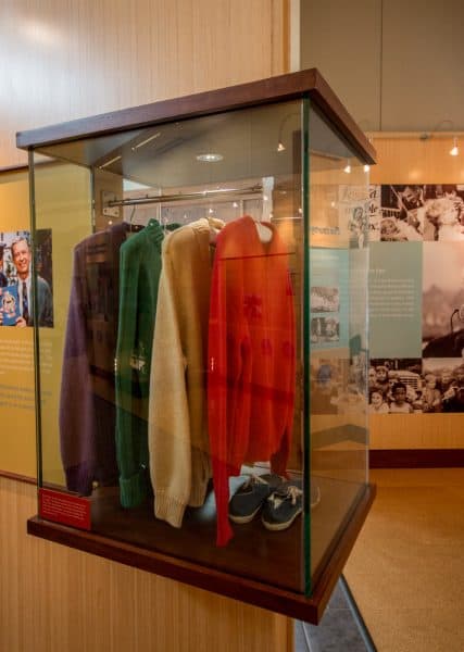 Mister Rogers' sweaters at Saint Vincent College in Latrobe, PA