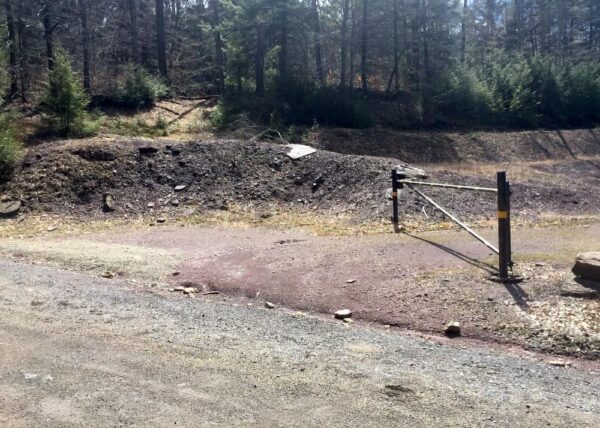 Parking for Angel Falls in the Endless Mountains of Pennsylvania