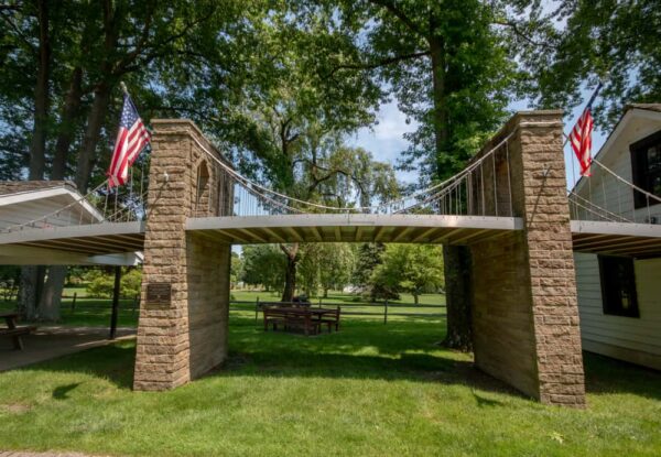 Replica of the Brooklyn Bridge in Saxonburg, PA