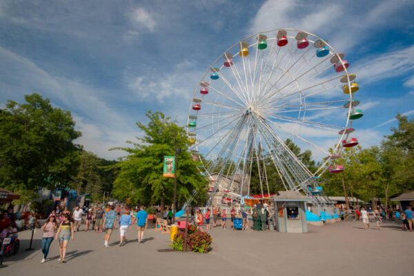 Knoebels Rides including a Ferris wheel
