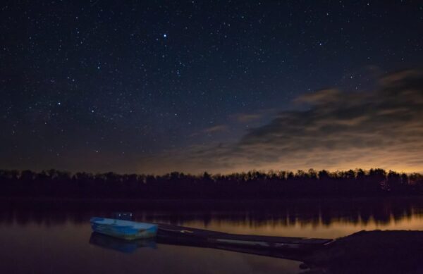 Nighttime sky at Ricketts Glen State Park