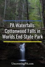 Cottonwood Falls in Pennsylvania's Worlds End State Park